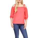 Топ Michael Kors Off Shoulder Elbow Sleeve Top, цвет Sangria - фото 4