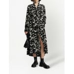 Proenza Schouler White Label floral-print long-sleeve shirt dress, черный - фото 2