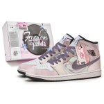 Баскетбольные кроссовки Air 1 Vintage Men Mid-Top Pink/Purple Jordan - фото