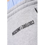 Moschino хлопковые спортивные брюки с вышитым логотипом, серый - фото 5