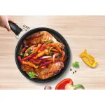 Набор сковрод Tefal "Ingenio XL Force", алюминий, (набор, 3 предмета, по 1 кастрюле Ø 24/28 см, В: 6 см), с антипригарным покрытием, съемная ручка, термосигнал, все типы плит Ø 28 см, серо-синий - фото 2