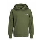 Толстовка с капюшоном JCOAERO PRINT HOOD Jack & Jones, оливковый - фото 5