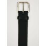 Ремень With Rectangular Buckle Massimo Dutti, черный - фото