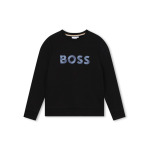 BOSS Kidswear толстовка с логотипом, черный - фото