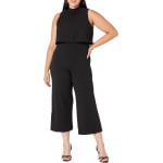 Комбинезон DKNY Sleeveless High Neck Popover Jumpsuit, черный - фото 4