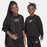 Толстовка Nike Sportswear Club Fleece, цвет Black/Metallic Gold - фото