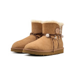 Женские мини-сапоги Bailey Bow II Snow Boots бежевого цвета Ugg - фото 3