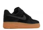 Nike air force cheap black gum sole