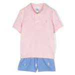 Ralph Lauren комплект из топа и шортов с вышивкой Polo Pony, розовый - фото