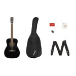 Акустическая гитара Fender CC-60S Concert Acoustic Guitar Pack - Bag, Strap, Picks & Strings - Black - фото 2