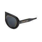 Круглые солнцезащитные очки-авиаторы 54MM Gucci, черный - фото 3