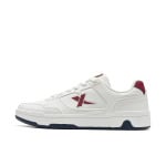 Кроссовки XTEP Skateboarding Shoes Men Low-top Sail White/dark Jujube Red, белый - фото