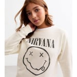 Кремовый свитшот Nirvana для девочек New Look, кремовый - фото