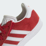 Детская обувь Gazelle Comfort на эластичной шнуровке Adidas, цвет Better Scarlet/Cloud White/Gold Metallic - фото 8