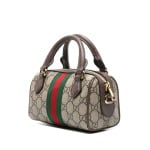 Gucci мини-сумка Ophidia с узором GG Supreme, коричневый - фото 3