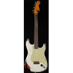 Электрогитара Fender 1960 Stratocaster Heavy Relic Electric Guitar - Aged Olympic White over 3-color Sunburst - фото 2