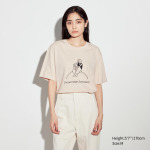 Футболка Uniqlo Peace For All Yu Nagaba с графикой, естественный - фото 2