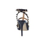 Туфли из зернистой кожи Valentino Rockstud Caged 100, черный - фото 4