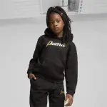 Толстовка PUMA "ESS+ SCRIPT Hoodie Girls", цвет Black Gold Foil - фото 3