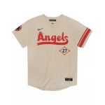 Майка для дошкольников Mike Trout Cream Los Angeles Angels City Connect Limited Player Nike, бежевый - фото 3