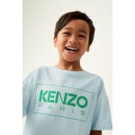 Kenzo синяя детская футболка унисекс с логотипом Kenzo, синий - фото