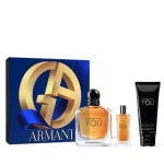 Подарочный набор Giorgio Armani Stronger With You: Туалетная вода-спрей, 100 мл + Гель для душа, 75 мл - фото