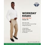 Мужские эластичные брюки классического кроя Workday Smart 360 Flex цвета хаки Dockers - фото 4