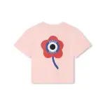 Футболка для девочки из 100% хлопка с рисунком на спине Kenzo Kids, розовый - фото 2