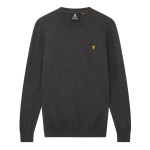 Пуловер с круглым вырезом мериносовый серый Lyle & Scott, серый - фото