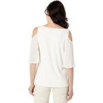 Блуза Vince Camuto Short Sleeve Cold-Shoulder Smock Bottom Blouse, цвет New Ivory - фото