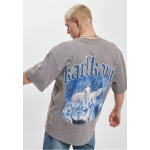 Футболка с принтом ФУТБОЛКА UNISEX SIGNATURE WASHED HEAVY WOLF TEE Karl Kani, серая - фото 4