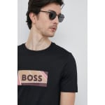 Хлопковая футболка BOSS Boss, черный - фото 4