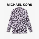 Рубашка женская Michael Kors Mulberry на шнуровке, черный / белый - фото 3