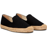 Туфли на плоской подошве Soludos Smoking Slipper Espadrille, цвет Noche Black - фото