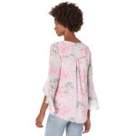 Туника Vince Camuto Flutter Sleeve V-Neck Glowing Garden Tunic, цвет Brook Green - фото 2