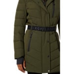 Пуховик Michael Kors Belted Active Puffer A421168C, цвет Olive - фото 3