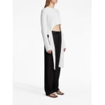 Proenza Schouler White Label ribbed-knit wrap jumper, белый - фото 3