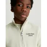 Толстовка Calvin Klein Jeans "CKJ STACK LOGO TERRY HALF-ZIP", дети до 16 лет, зеленый - фото 5