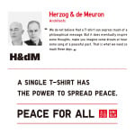 Футболка Uniqlo Peace For All Herzog & de Meuron с коротким рукавом, черный - фото 11