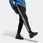 Брюки Essentials французский трикотаж зауженные манжеты 3 полоски брюки Adidas, черный - фото 4