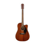 Акустическая гитара Fender CD-60SCE Solid Top Dreadnought Acoustic-Electric Guitar, Mahogany - фото