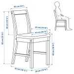 Кухонный стол, светло-коричневый-белый-Каторп натуральный, 2 стула PINNTORP IKEA - фото 4