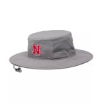 Мужская и женская серая шляпа Nebraska Huskers Bora Bora Booney II Omni-Shade Hat Columbia, серый - фото