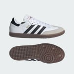 Кроссовки Adidas SAMBA, цвет White/Black/Vivid Red - фото