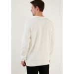 Толстовка CREW NECK STRIPED Buratti, цвет ecru - фото 3