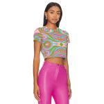 Топ Vans Flow Fitted Crop, цвет Pink Lady Barbie - фото 2