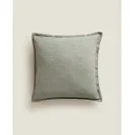 Чехол для подушки из синели Zara Home, зеленый - фото 3