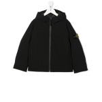 Stone Island Junior пуховик с нашивкой-логотипом, черный - фото