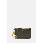 Кошелек STITCHED NAPPA LEATHER ZIP CARD CASE Lauren Ralph Lauren, оливковый - фото