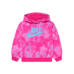 Nike Kids худи из джерси с принтом тай-дай, розовый - фото